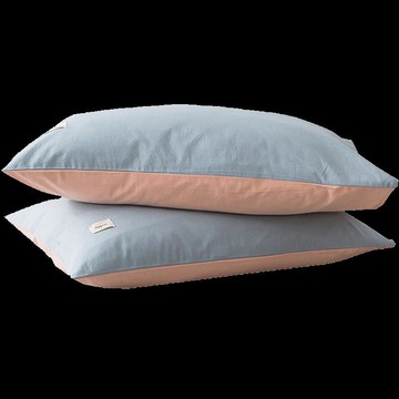 紫羅蘭一對裝全棉水洗棉枕套純棉48X74cm枕頭套枕芯套枕袋枕皮套