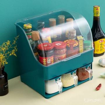 🔥臺灣出貨🔥【8304人好評】廚房調料用品置物架家用防塵防潮多功能調味品罐瓶套裝組閤儲物罐