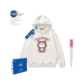 NASA聯名機器貓衛衣兒童南通女童卡通印花春秋裝寬松連帽初秋外套