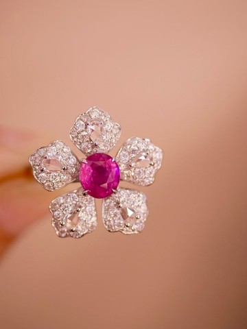 無燒粉藍寶  1.03克拉