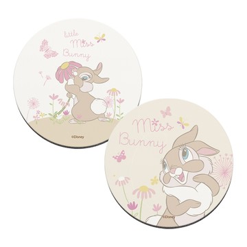 收納王妃 - 迪士尼 Disney 兔子系列【圓形花朵邦妮】珪藻土軟式吸水杯墊 吸水墊 台灣製造二入組10X10X0....