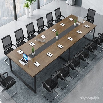 可開發票 廠家直銷 🚚 職員會議桌椅組閤條形洽談桌辦公桌大型會議室培訓長桌簡約現代 DPO6