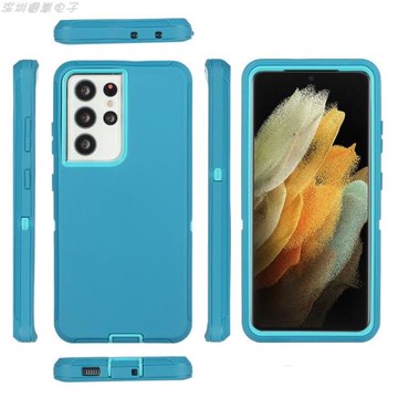 適用三星s21Plus撞色硅膠磨砂手機殼s21Ultra屏幕保護雙面防摔套