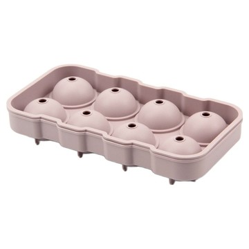 好拾選物 矽膠製冰盒 球形 8格  1個  莫蘭迪粉  23 x 12 x 4.7cm
