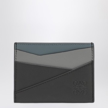 Puzzle cardholder in Asphalt Gray/Blue