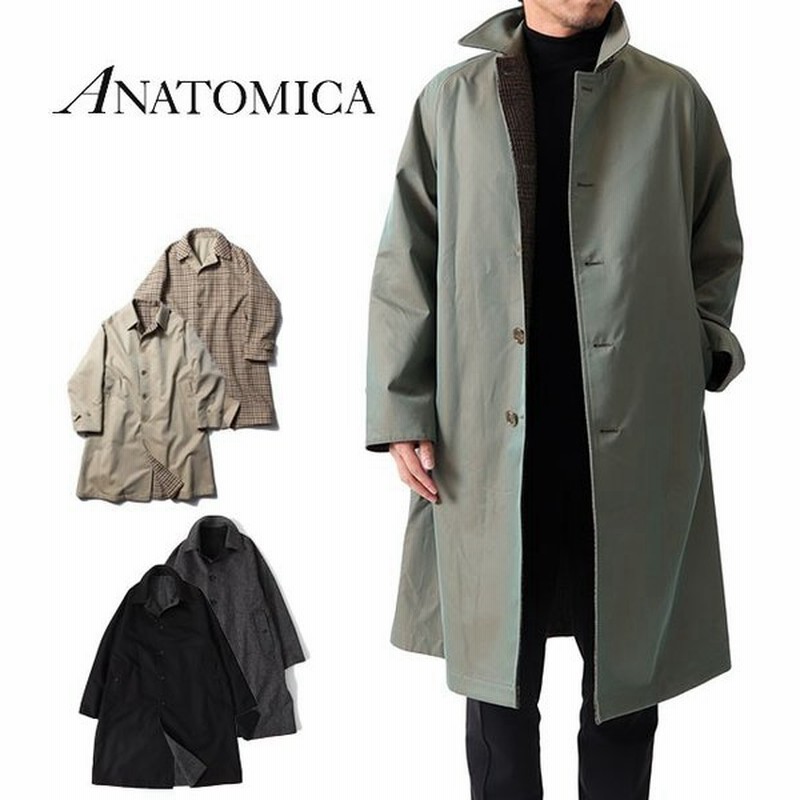 Anatomica アナトミカ リバーシブル チェック シングルラグランコート 530 542 02 ロングコート メンズ レディース 通販 Lineポイント最大1 0 Get Lineショッピング