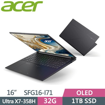 ACER Swift Go 16 SFG16-I71-76ZJ 灰(Ultra X7 358H/32GB/1TB SSD/16/W11)