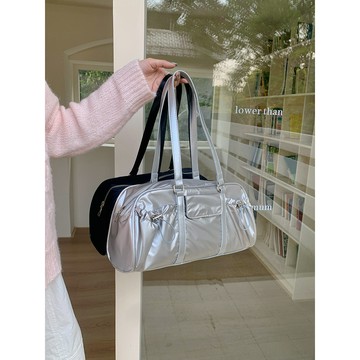 🔥臺灣出貨🔥肩背包 韓國小衆潮流時尚包 尼龍布輕便手提腋下包 女生百搭大容量枕頭單肩包