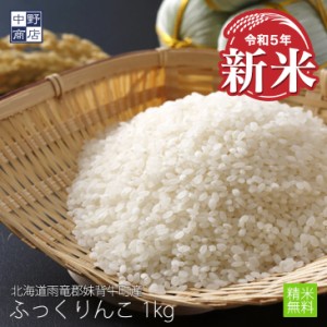 新米 無農薬 米 玄米 北海道産 ふっくりんこ 1kg 特別栽培米（節減対象農薬 栽培期間中不使用 化学肥料（窒素肥料）栽培期間中不使用）