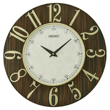 seiko SK037 精工鐘 (QXA800Z) 木紋立體數字時鐘掛鐘 49.6*4.8cm｜樂天領券現折★全館特惠中★指定刷卡回饋10%