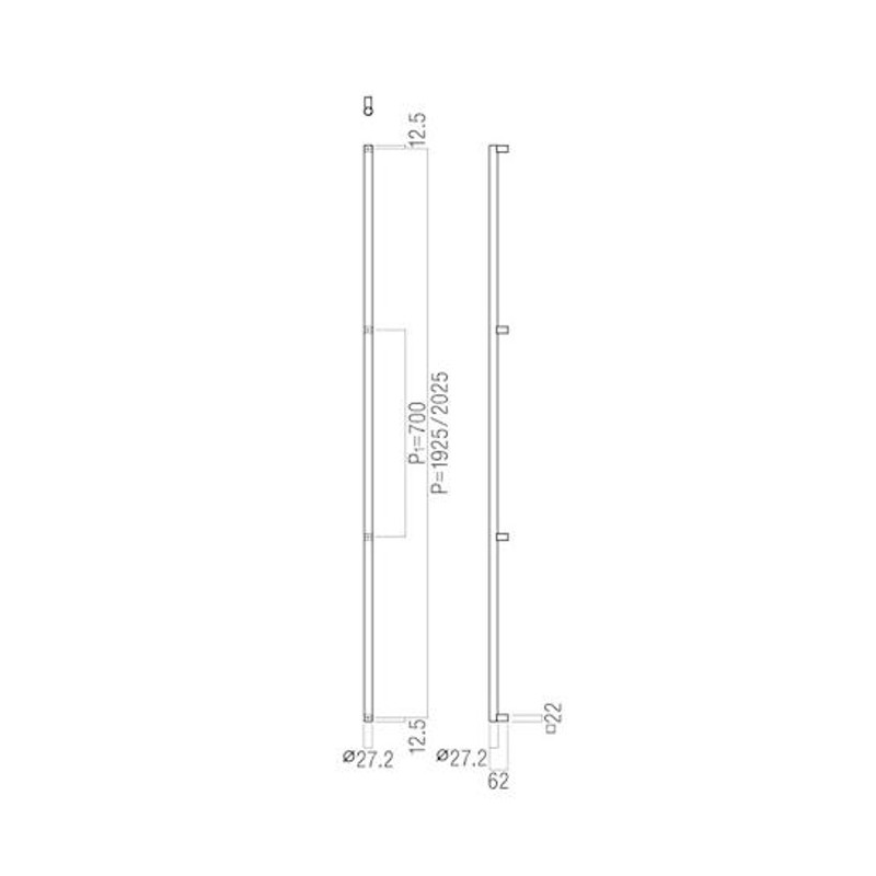 UNION(ユニオン) G1211-01-023-P2025 ドアハンドル 押し棒 1セット