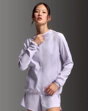 2XU Aero Jacket 女士 暢跑防風防潑水涼感機能外套｜淺紫