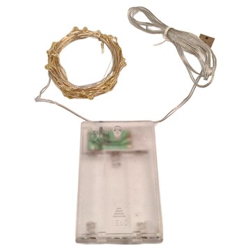 LED銅線燈  5公尺 50LED燈  USB供電  白色  1組