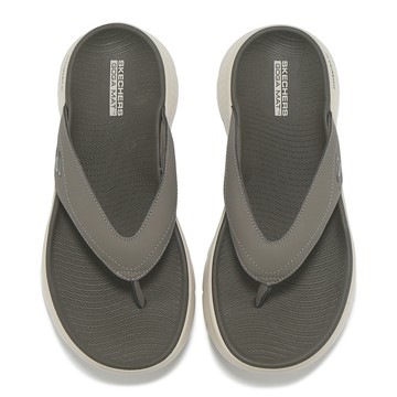 Skechers 拖鞋 Go Walk Flex Sandal 男鞋 棕 灰 緩衝 輕量 人字拖 夾腳拖 229202TPMT