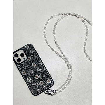 ssself冰梅紋手機殼天然貝母螺鈿工藝滴膠全包黑框圓邊手感硅膠使用蘋果iphone17pro手機套小眾輕奢保護殼ins