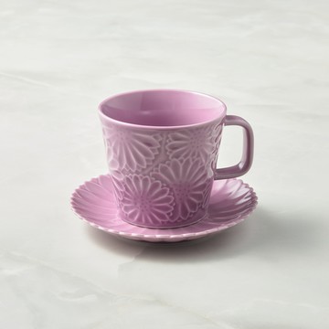 石丸波佐見燒｜八重菊杯碟組 (2件式) - 四款任選 - 170 ml