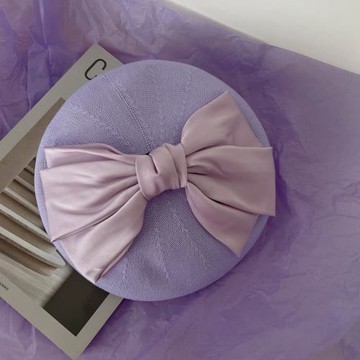 INZINA超仙！紫色貝雷帽女夏季百搭韓版Jk可愛甜美洛麗塔溫柔香芋