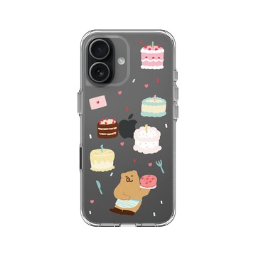 iPhone 17 Clear Case（相機按鈕） 透明 - 咻咻熊 XiuXiubear - 蛋糕日