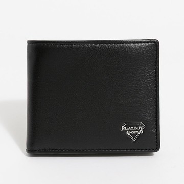 PLAYBOY - 中翻短夾-可拆式 Refinement系列 - 黑色