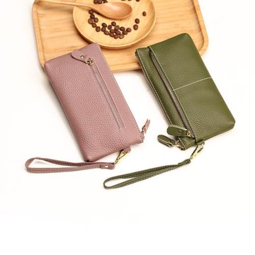 真皮2025新款女士錢包拉鏈大容量長款手拿小手包女可放手機零錢包