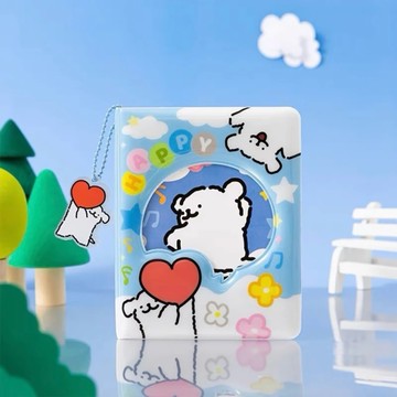 線條小狗 卡冊-愛心小白款