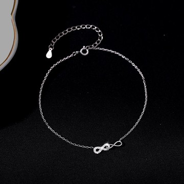 銀奧925純銀腳鏈女年新款高級感時尚網紅腳飾抖音一對情侶款