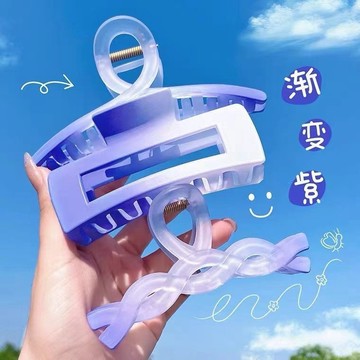 ⭐台灣出貨⭐ 漸變糖果色發夾后腦勺高級感鯊魚夾韓國優雅氣質抓夾大號發卡夾子