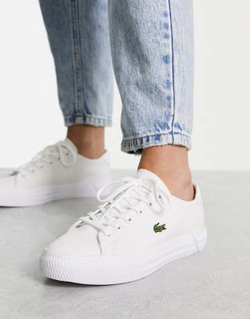 Lacoste Gripshot trainers in white canvas