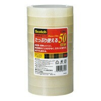 ポイント５倍☆スリーエム　ジャパン 透明粘着テープ５００－３－１８－１０Ｐ　幅１８ｍｍ　長さ５０ｍ　１０巻入 500-3-18-10P