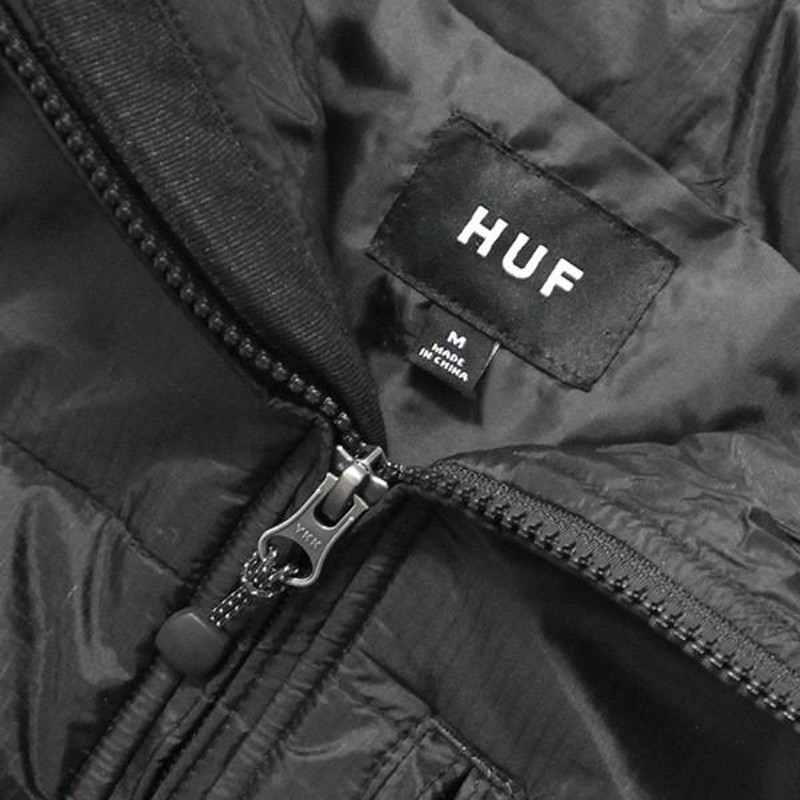 HUF ハフ GEODE PUFFY JACKET BLACK ジオードジャケット プッフィ