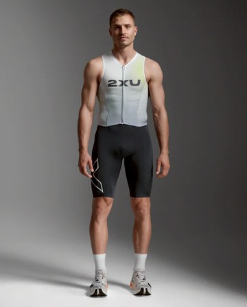 2XU 男士 極速空力三鐵衣連身衣｜抹茶色 S