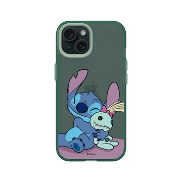 iPhone 15 Clear 憂墨綠 - 迪士尼-史迪奇 Disney Stitch - 史迪奇 - 史迪奇與Scrump