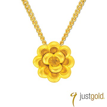 鎮金店Just Gold 龍鳳鑽配純金系列 金繡球花黃金墜子
