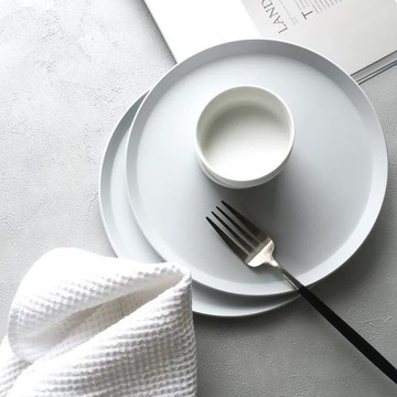 日本進口1616 arita有田燒圓型陶瓷餐盤平盤甜品盤早餐盤托盤湯碗