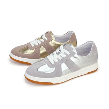 Robinlo 摩登吸睛真皮德訓鞋 TAWNEE 冰河銀/星幻金