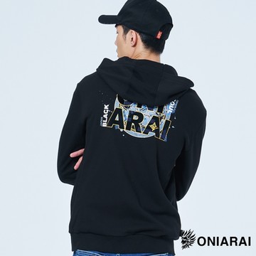 鬼洗 BLUE WAY – 大和魂家徽文字連帽外套