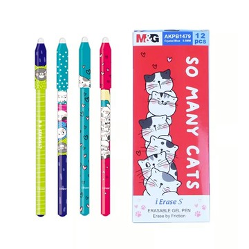 新易  CAT喵咪圖案0.5mm擦擦筆/魔擦筆-藍墨水 (B1479)*不挑款