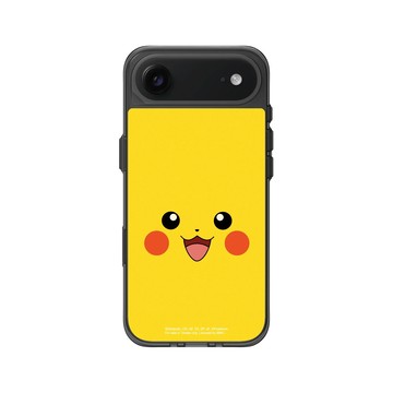iPhone Air Clear (相機按鈕) 酷墨灰 - 寶可夢 Pokemon - 大臉系列-皮卡丘