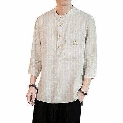 夏服 メンズ リネンシャツ メンズ 麻 シャツ メンズ 7分袖 Tシャツ 無地 7分袖 メンズ 麻 シャツ ゆったり 綿麻 Tシャツ おしゃれ カット 通販 Lineポイント最大get Lineショッピング
