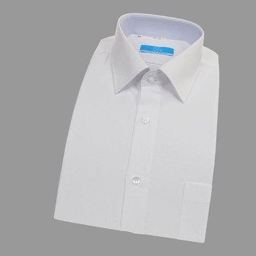 【襯衫工房】長袖襯衫-白色斜紋緹花