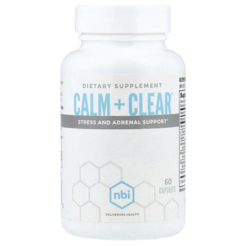 NBI, Calm + Clear®，壓力和腎上腺幫助，60 粒膠囊
