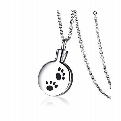 Rockyu 人気 ブランド ネックレス レディース シルバー ステンレス 肉球 丸型 メダル 刻印 犬の足跡 遺骨ペンダント ペット手元供 通販 Lineポイント最大get Lineショッピング