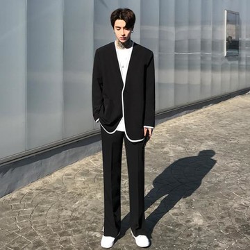 MRCYC高級感休閑西裝男潮流韓系雅痞小西裝休閑西服外套