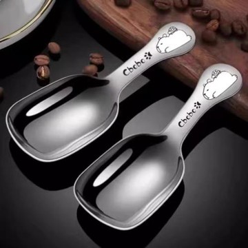 卡皮巴拉不銹鋼加厚短柄茶匙迷你小勺子咖啡量勺茶勺茶葉挖勺湯勺