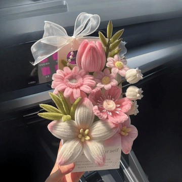 鬱金香玫瑰花手提花盒手工diy材料包扭扭棒自制節日禮物送閨蜜 扭扭棒材料包 手工 diy 材料包 扭扭棒花束 材料包