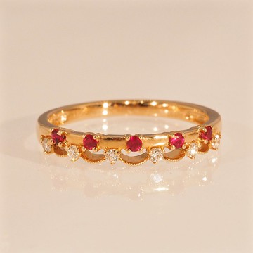 18K金紅寶石 Dansu 戒指 The Ruby Dansu Ring in Roseate