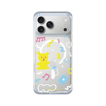 iPhone 17 Pro Max ClearX (MagSafe 兼容) 冰透藍 - MacaronToe 馬卡龍腳趾 - 小熊軟糖派對 Gummy Party