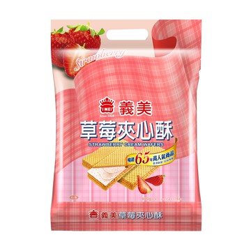 [家速配]義美草莓夾心酥經濟包400g