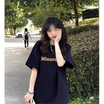 已售9642件💖赤道少女 純棉 T恤 短袖 oversize上衣 印花上衣 美式復古 ins 風衣服 多巴胺套裝 寬鬆