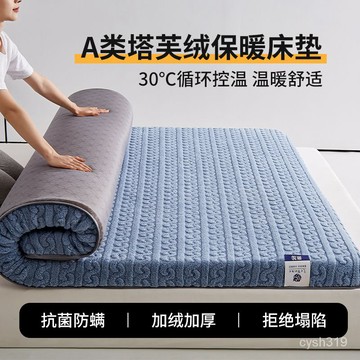 💎甄選好物💎加絨加厚床墊冬天塔芙絨軟墊傢用床上鋪墊褥子學生宿捨單人鋪底 SO8L